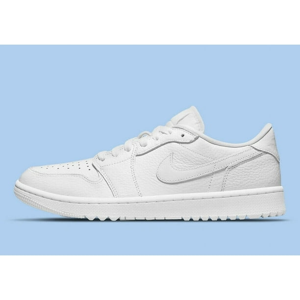 Ni - ke Ni - ke Air Jordan 1 Low Retro Golf Shoe Sneaker Triple White AJ1 Size 12 New