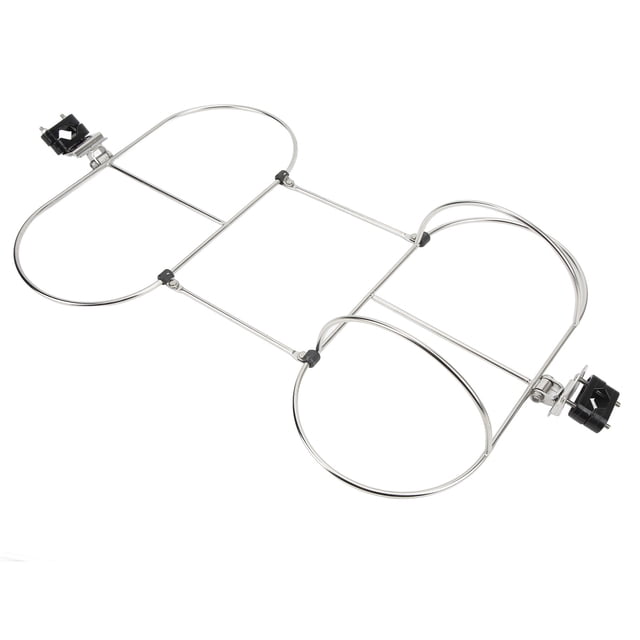 Estante para guardabarros de barco, soporte doble plegable de acero inoxidable 304 para guardabarros de yate marino de 7 pulgadas