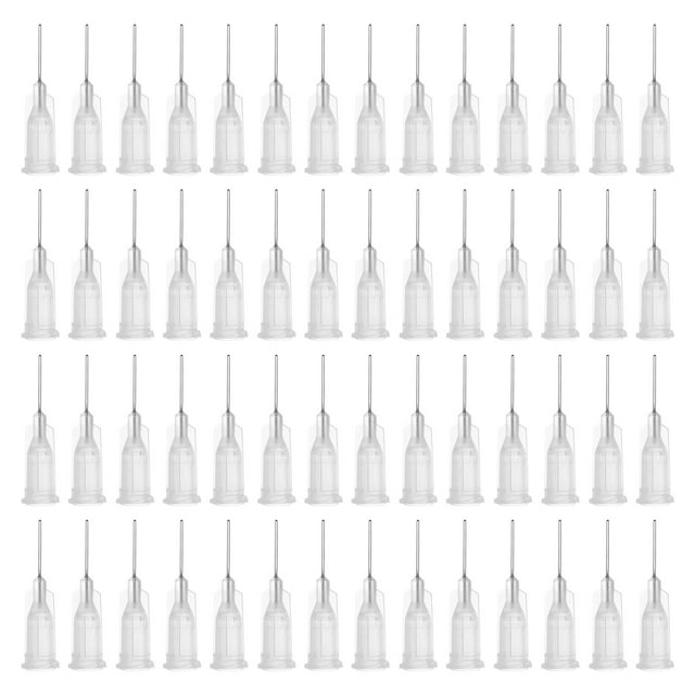 Uxcell Aiguille de Distribution à Pointe Émoussée pour Pistolet à Colle Liquide, 27G 1/2 Pouces, 100 Pcs (Transparent)