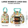 thumbnail image 5 of Pioneer Flower Drawstring Lunch Bag Women - Drawstring Lunch Bag Insulated for Work Office - Stain-Resistant Large Lunchbags for Women with Multi-Pockets, 5 of 6