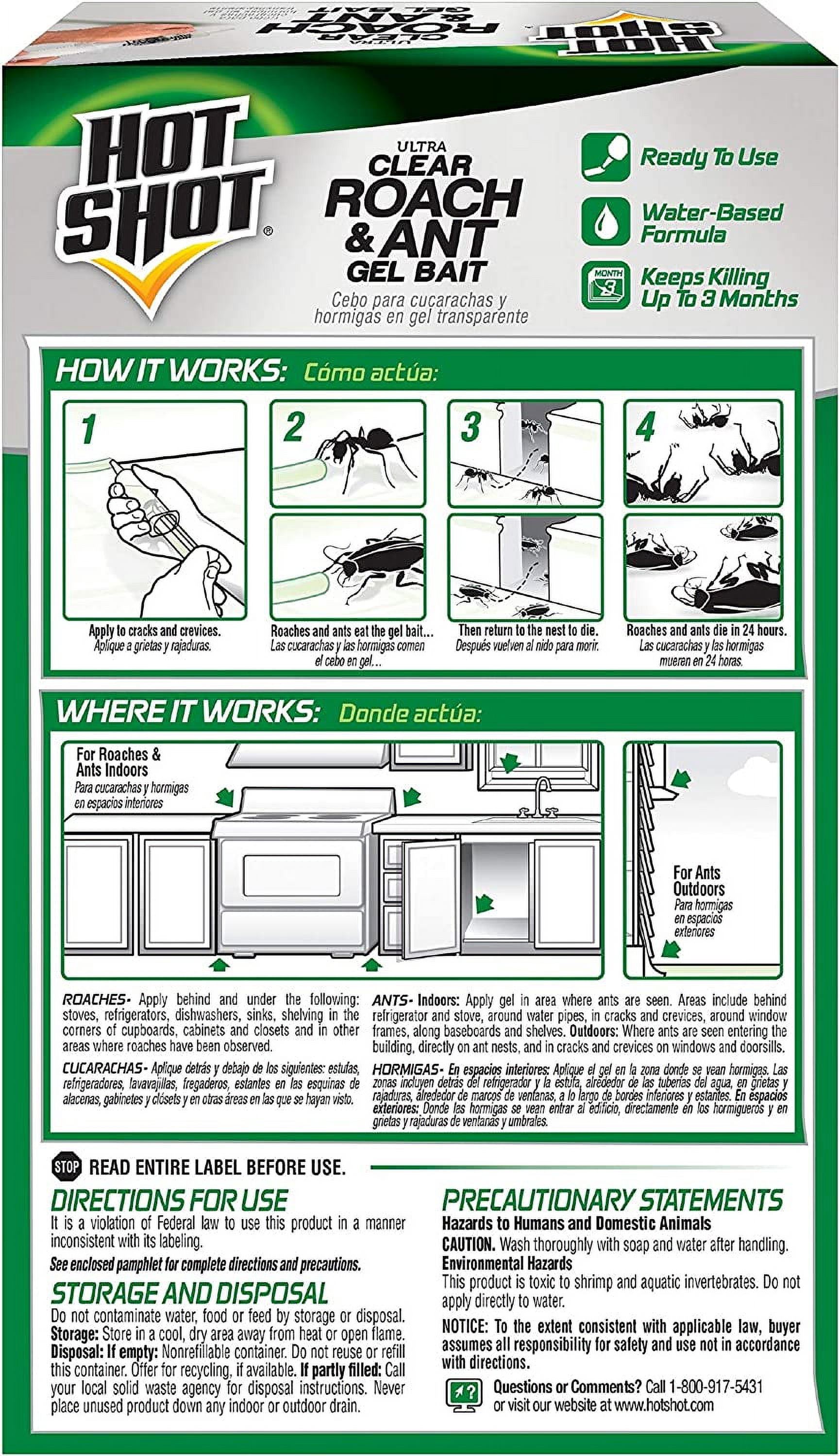 Spectrum & United Industries  Ultra Clear Roach & Ant Gel Bait - Pack of 6