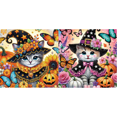 thumbnail image 1 of 5D DIY Con Forma Especial Parcial Arte Gato Halloween 40x40cm, 1 of 7