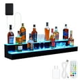 thumbnail image 1 of Qinaqin 2 Niveles 48 Inch Bottle cm de Profundidadisplay Estante Bar Shelves con Remote & App Control 16 Colors 4 Music Modes Acrylic Lighted para Liquor, 1 of 7