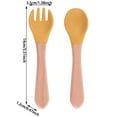 thumbnail image 2 of Wooden Handle Fork Spoon Set Tableware Kitchen Cutlery Durable Smooth Finish for Dining Camping Travel, 2 of 4