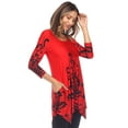 thumbnail image 2 of White Mark Women's Damask Print Tunic Top, 2 of 5