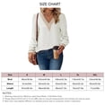 thumbnail image 7 of Pullover Lace Stitching V Neck Long Puff Sleeves Casual Comfortable Chiffon Women Top, 7 of 7