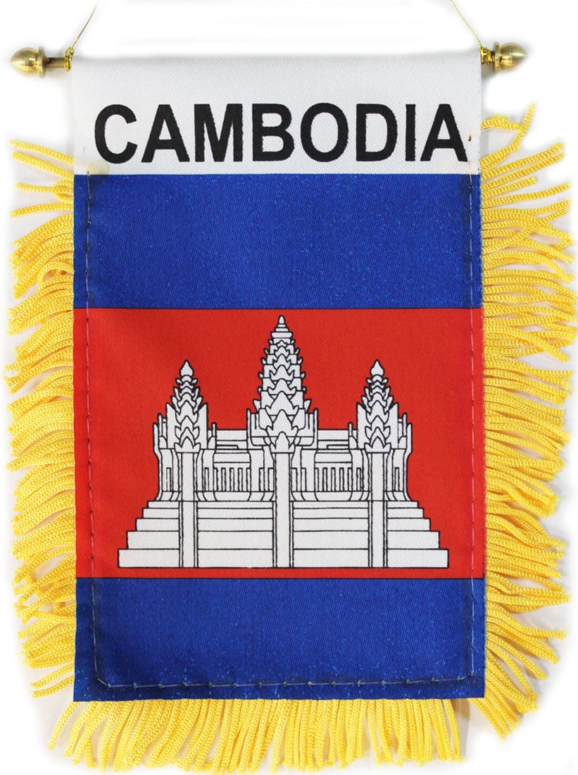 NEW 3ftx5ft CAMBODIA INDOOR OUTDOOR YARD FLAG 