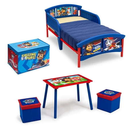 delta children nick jr. paw patrol 4-piece toddler bed bedroom set