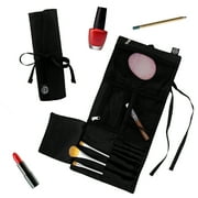Beyond A Bag Cosmetic Tri-Fold Roll BB291 Black Cosmetic Purse Organizer Case Travel Storage