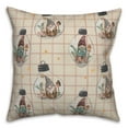 thumbnail image 2 of Creative Products Cream and Red Check Gnome Globe Pattern 18 x 18 Spun Poly Pillow, 2 of 3