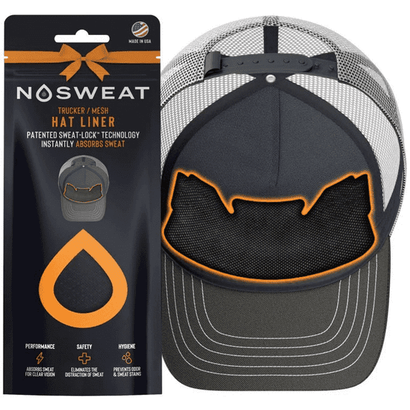 Trucker Hat Sweat Liners - Golf Gifts For Dad - Mehs Hat Liners w/ Bow Gift Wrapping | 6 Pack