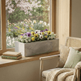 thumbnail image 3 of Ecobo 7.9 inches Eco-Friendly Rectangular Planter Indoor/Outdoor use, Durable, Versatile & Lightweight, Designed by Brazilian Artisans, Contemporary All-Weather Design – Grey, 3 of 8