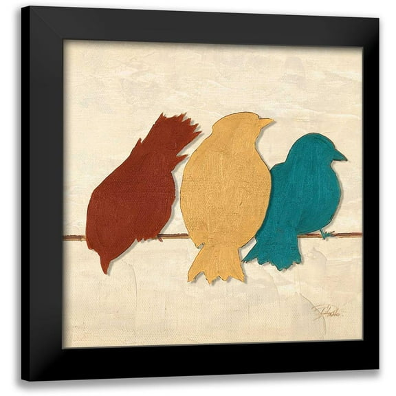Pinto, Patricia 12x12 Black Modern Framed Museum Art Print Titled - Birds II