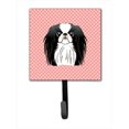 thumbnail image 1 of Checkerboard Pink Japanese Chin Leash Or Key Holder, 4.25 W x 7 H In., 1 of 1