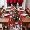 thumbnail image 5 of Christmas Placemats Set of 4, Red Poinsettia Snowman Place Mats Christmas Tree Balls Squirrel Cat Placemat Table Decoration for Kitchen Table Dinner Xmas Party Decor Indoor Outdoor 13x19 Inch, 5 of 9
