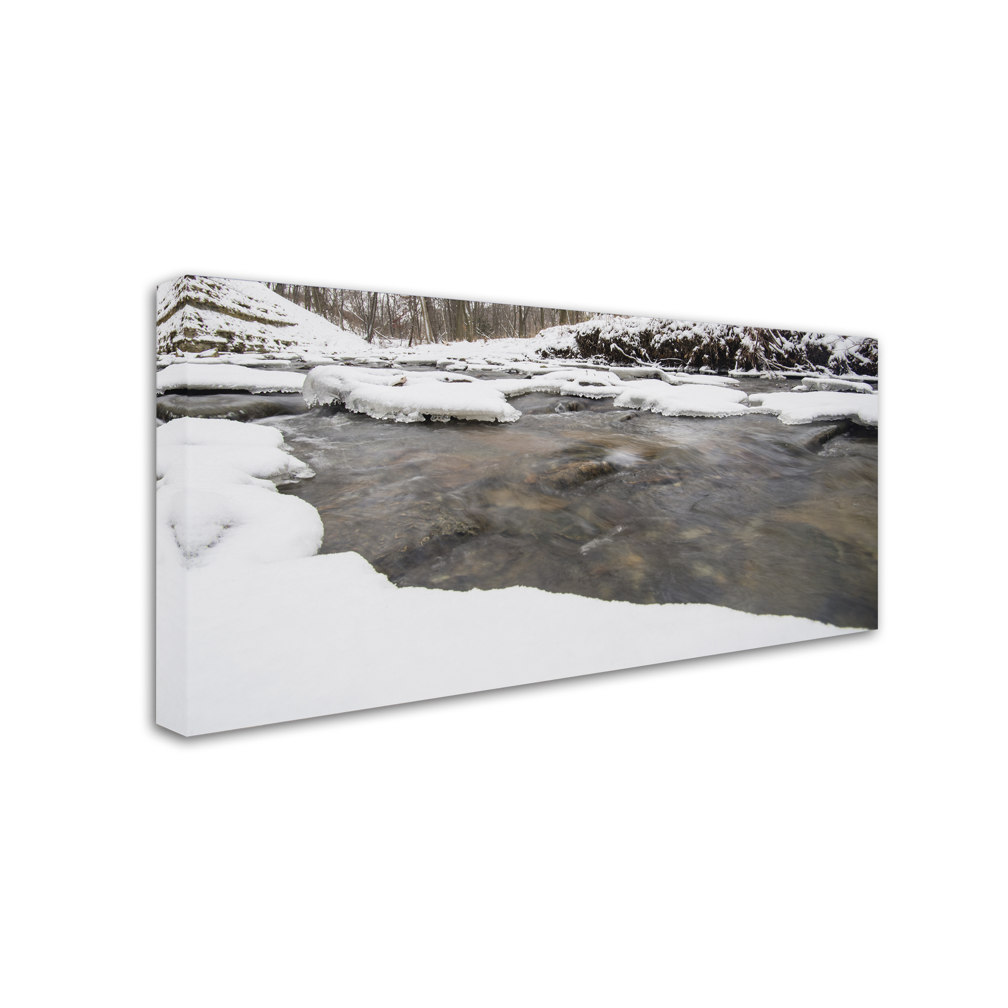 Trademark Fine Art 'Winter Streaming' Canvas Art by Kurt Shaffer