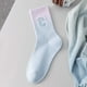 thumbnail image 1 of Calcetines de mujer hasta media pantorrilla, transpirables, cómodos y cálidos, de algodón, unisex., 1 of 3