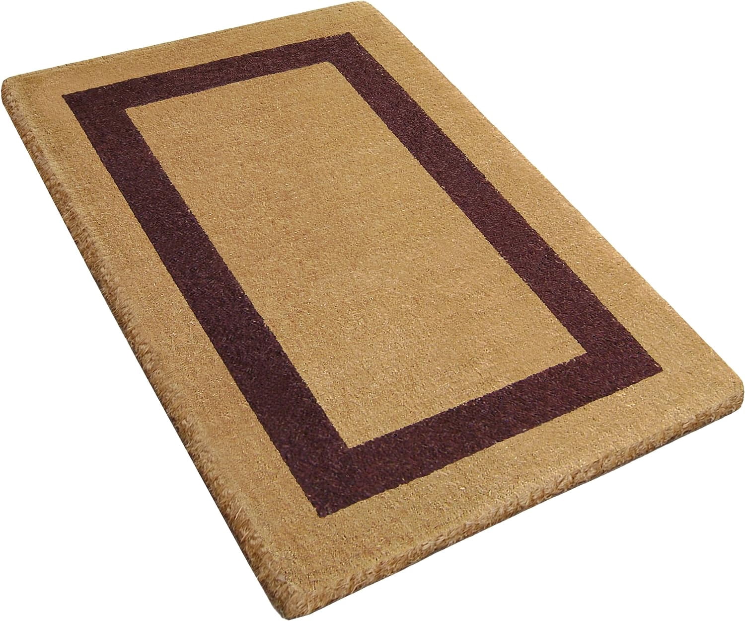 Legendary Doormats Blank Coco Coir Doormat Outdoor Welcome Door Mat with Single Black Picture Frame Border - Brown - 22" x 36"