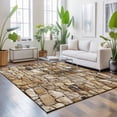 thumbnail image 4 of Brick 6x9ft Non Slip Area Rug Abstract Multi Colored Brick Wall Photo Washable&nbsp;Soft Area Rugs for Living Room, Indoor&nbsp;Circle Carpet for Bedroom Dining Room Kitchen, 4 of 9