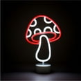 thumbnail image 5 of (2 pack) Urban Shop 12.25" Mushroom LED Neon Table Light, Red and White, 5 of 10