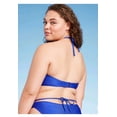 thumbnail image 2 of Women's Lightly Lined Ribbed Halter Bikini Top - Shade & Shore™ Blue 34B, 2 of 4