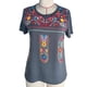 thumbnail image 2 of Blusa bordada con cuello redondo, blusa bordada con cuello redondo, blusa bordada informal con cuello redondo, blusa bordada de manga corta, rendimiento confiable, 2 of 2