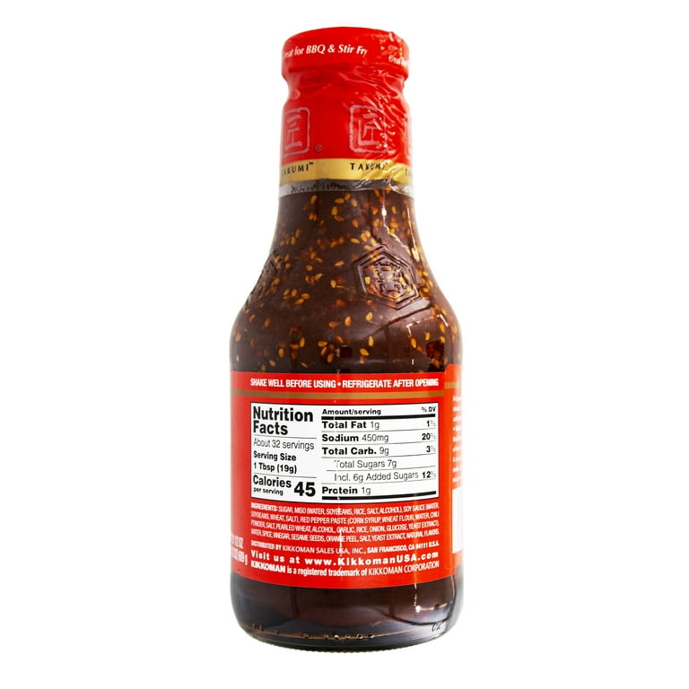 Kikkoman Takumi Teriyaki Gochujang Spicy Miso Sauce 21.5 fl oz