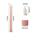thumbnail image 3 of Efavormart Set of 3 | 11"  Flickering Flameless Battery Operated LED Taper Candles Home Wedding  Decor - Blush, 3 of 11