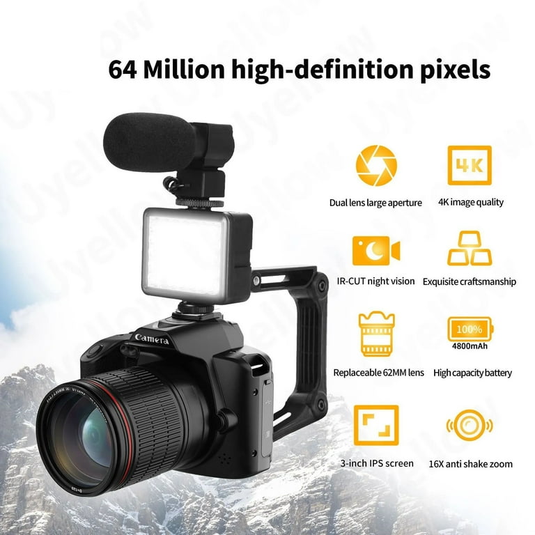 Night Vision DSLR Camera 4K Professional Camcorder Digital HD