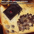 thumbnail image 4 of Metal Coins Set CZYY DND 60 w/ Leather Pouch for Board Games, 4 of 8