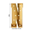 thumbnail image 3 of Efavormart 4ft Giant LED Marquee Letter "N", Gold Pre-Cut Foam Board with 10 Warm White Battery Operated LEDs, Glue Gun and Sticks, 3 of 3