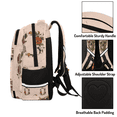 thumbnail image 5 of Skull Pattern Multi-Pocket Backpack, 21L Laptop Backpack with Reflective Safety Strips & Dedicated 15" Laptop Section for School, Travel, Work (Color 1), 5 of 8
