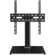 MOUNT PRO Universal Tabletop TV Stand for 24-60 inch TVs Flat Screens, Desktop TV Base with 5 Level Height Adjustable Tempered Glass Base Holds up to 88 lbs