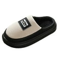 thumbnail image 5 of Platform Slippers for Women Cute Bear Comfy Memory Foam Chunky Soft Sole Bedroom Slip on Plush Slides Shoes Black Size 9, 5 of 5