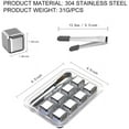 thumbnail image 4 of AP Whiskey Stones 6 Pack, Metal Reusable Ice Cubes, Stainless Steel Ice Cubes, Suitable for Whiskey, Vodka, Liqueurs, Wine, Beverage Juice or Soda, 4 of 12