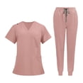thumbnail image 3 of Uniformes de enfermería Scrub Set enfermera Top pantalones ropa de trabajo para tienda de mascotas cosmetología XL Yuyangstore Uniforme de enfermera, 3 of 8