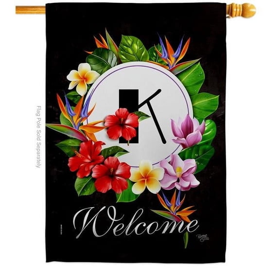 Breeze Decor H130271-BO Tropical K Summertime 28 x 40 in. Double-Sided Decorative Vertical House Flags for Decoration Banner Garden Yard Gift