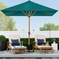 thumbnail image 4 of Best Choice Products 9ft Deep Square Solar LED Lighted Patio Umbrella w/ Woodgrain Pattern, UV-Resistant - Cerulean, 4 of 8