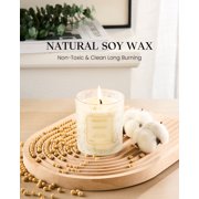 M&SENSE Jasmine Soy Scented Candles: 7.8oz 42-Hour Long Last Burning Time, Vegan Soy Candle, No Toxin Bathtub Date Night Romance Home Fragrance for Her