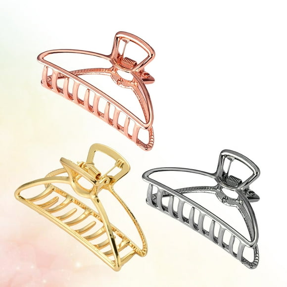 OULII 3pcs Hair Clips for Women Alloy Decorative Hair Clip in Rose Gold for Decoration