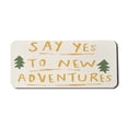 thumbnail image 1 of Adventure Cartoon Computer Mouse Pad, Say Yes to New Adventures Message with Dashed Stripes, Rectangle Non-Slip Rubber Mousepad X-Large, 35" x 15" Gaming Size, Forest Green Pale Coffee, by Ambesonne, 1 of 2