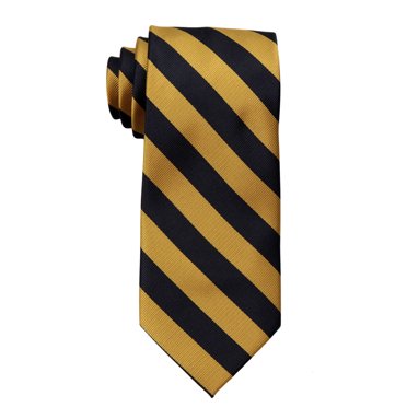 Boy's 14" College Striped Zipper Tie – Pre-Made, Microfiber, NWT, BYT