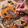 thumbnail image 5 of Diamond Art Kits for Adults, Halloween Diamond Art, Halloween Decor Ghost Pearl Art Kit, Pre-Framed DIY Rhinestone Painting Decor Beginner DIY Seasonal Party Gift 3D Pearl Sparkle C, 5 of 7
