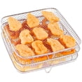 thumbnail image 2 of POINTERTECK Air Fryer Racks Three Layer Stackable Dehydrator Racks Stainless Steel Air Fryer Basket Tray Air Fryer Accessories Fit for 5.8QT COSORI Air Fryer 6QT Instant Vortex Air Fryers, 2 of 7