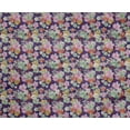 thumbnail image 4 of oneOone Polyester Spandex Dark Purple Fabric Florals Quilting Supplies Print Sewing Fabric By The Yard 56 Inch Wide-SQC, 4 of 4