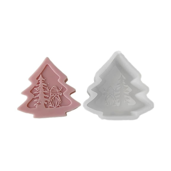 Aellinatey Reusable Silicone Mold Christmas Tree Candle Mould Creative Decorations Mold
