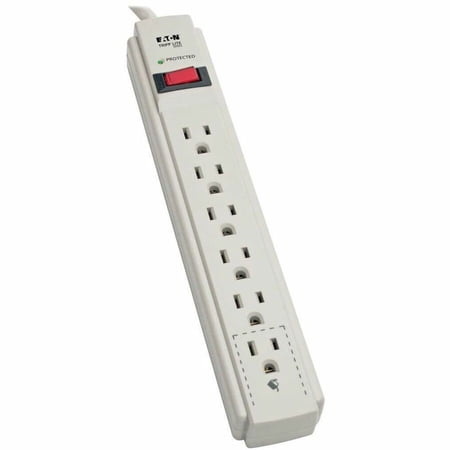 Tripp Lite 6 Outlet Surge Protector Power Strip, 4 ft. Cord, 790 Joules, LED (TLP604)