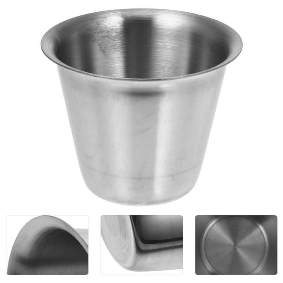 Homoyoyo 2-Pack Stainless Steel Sauce Cups for Condiments and Dipping, Finish, Kitchen and Dining Accessories