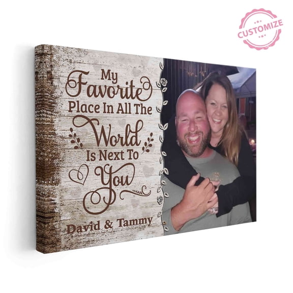 Lazaofficial Personalized Name Canvas, Photos Print Canvas Custom, Couple Canvas, Custom Photo Prints, Anniversary Gift For Couple, Couples Gifts