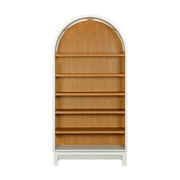 Better Homes & Gardens Juliet Open Arch Bookcase, White and Light Honey
